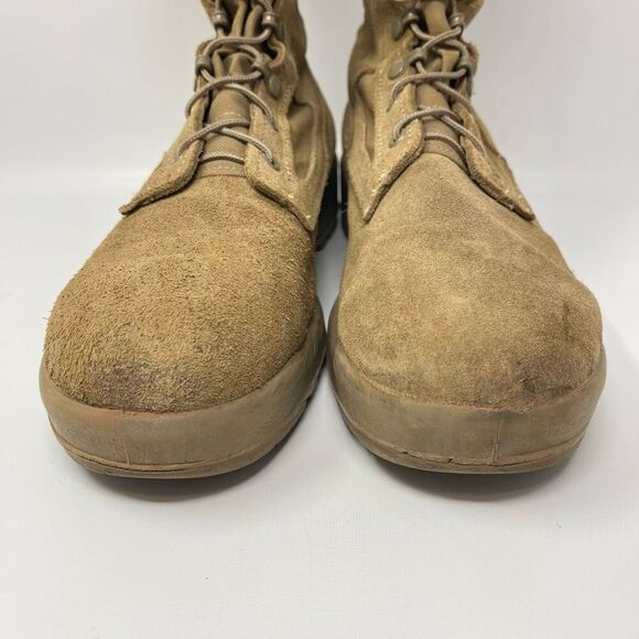 Belleville C390 Hot Weather Military Combat Boots Coyote Leather Mens 12.5 N main image 4